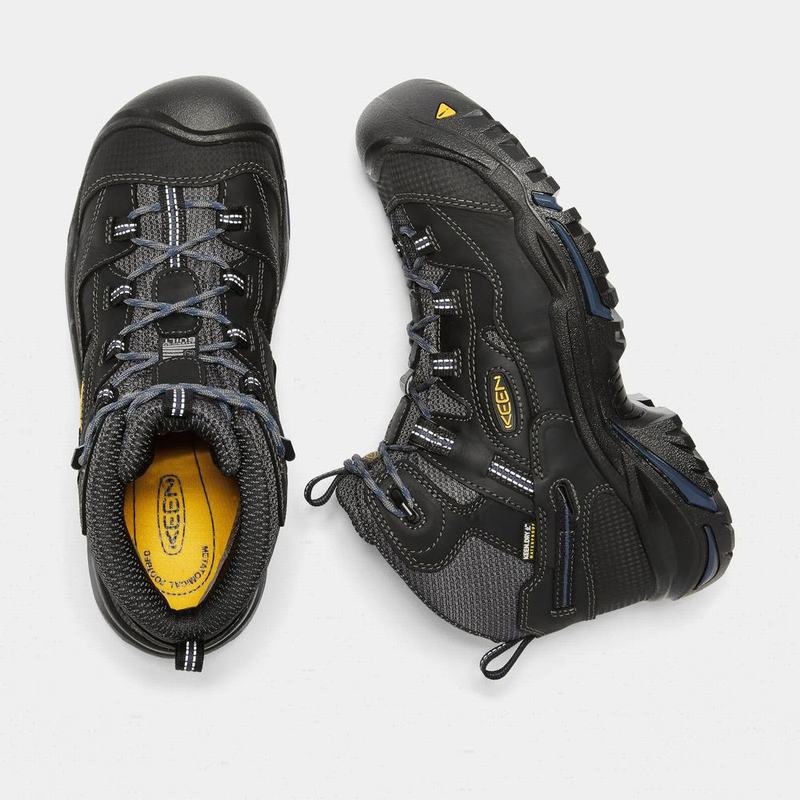 Keen Braddock Waterproof Mid Soft Toe - Erkek Iş Botu - Siyah - Turkey (702586AKL)